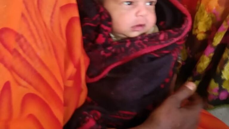 बच्ची को लावारिस हालत में छोड़कर, परिजन फरार