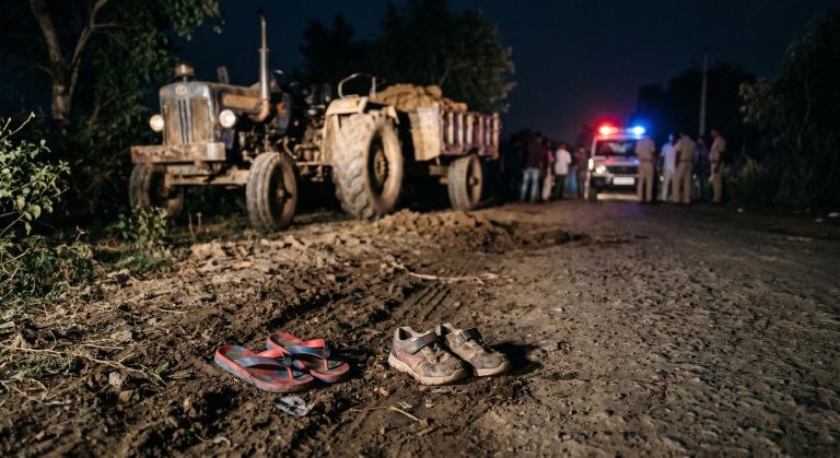 मासूमों को तेज रफ्तार ट्रैक्टर ने रौंदा, मौके पर ही मौत
